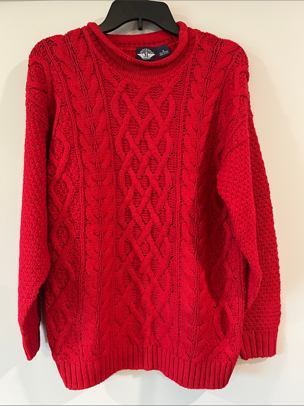 Vintage - M, Dockers Red Cable Knit Crewneck Sweater